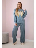 Bavlnený set Angel tepláky + nohavice denim