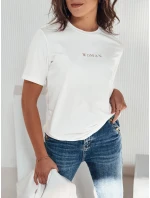 Dámske tričko WOMAN ecru FashionStreet RY2555