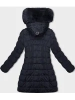 Dámska zimná bunda s kapucňou, tmavomodrá (2M-21013) Dámska zimná bunda s kapucňou, tmavomodrá (2M-21013)