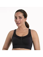 Športový top EasyMove Zip tvarovaný, predné zapínanie 5511 carbon grey - Active