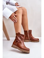 Dámske kožené členkové topánky Lewski Brown Dámske kožené členkové topánky Lewski Brown