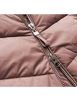 Dámska dlhá prešívaná zimná bunda Old Pink (7689) Dámska dlhá prešívaná zimná bunda Old Pink (7689)