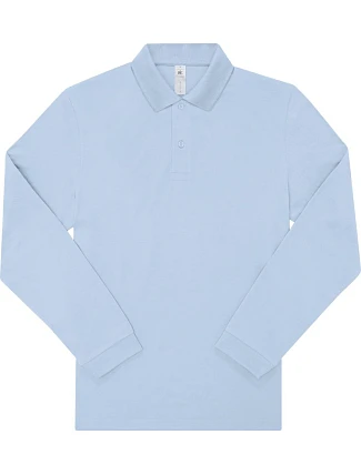 B&C My Polo 180 LSL Piqué – polokošeľa s dlhým rukávom 01.U425 blush blue B&C My Polo 180 LSL Piqué – polokošeľa s dlhým rukávom 01.U425 blush blue