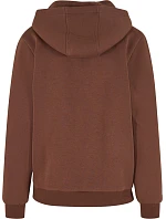 Build your Brand BY 289 Dámska mikina s kapucňou oversize „Fluffy“ 56.0289 čokoládovo hnedá