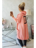 Nadmerná šedá bunda s kapucňou Morel