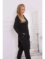 Súprava mikiny s dlhšou stranou čierna Súprava mikiny s dlhšou stranou čierna