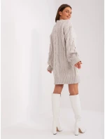 Dámske svetrové šaty 2367-1.35P svetlo béžové - Fprice