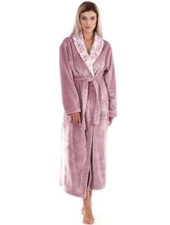 Dámsky župan FLORA 2556 4353 so šálovým golierom Svetlo fialová - Vestis