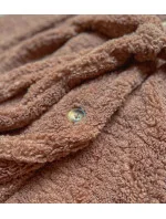 Hnedá dámska bunda "baránok" (GSQ2229)