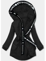 Čierna dámska oversize bunda parka (B8080-1)
