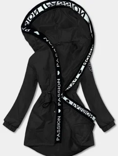 Čierna dámska oversize bunda parka (B8080-1)