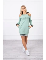 Tres Chic tmavo mätové šaty