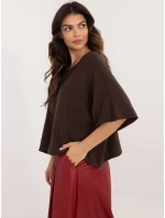 Jumper IT SW 0811.82P tmavohnedý