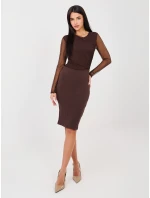 Dámska sukňa A1058.71 tmavohnedá - FPrice