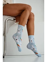 Dámske ponožky Rabbits and Carrots Blue Dámske ponožky Rabbits and Carrots Blue