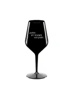 PROTOŽE BÝT DESIGNÉR NENÍ PRDEL - černá nerozbitná sklenice na víno 470 ml PROTOŽE BÝT DESIGNÉR NENÍ PRDEL - černá nerozbitná sklenice na víno 470 ml
