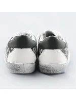 Bielo-čierne dámske trampky so zvieracím motívom - had (6343) Bielo-čierne dámske trampky so zvieracím motívom - had (6343)