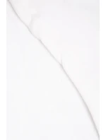 Šaty s kapucňou a bočným rázporkom bielej