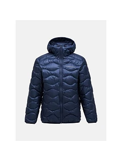 Pánska péřová bunda Peak Performance M Helium Down Hood Jacket, farba tmavomodrá