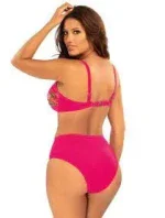 Dámske jednodielne plavky BALI 12 S1069 ružová/vzor - Self