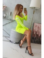 Otrhané žlté neónové šaty