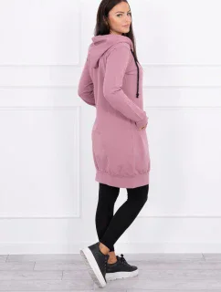 Mikina s kapucňou tmavo ružová