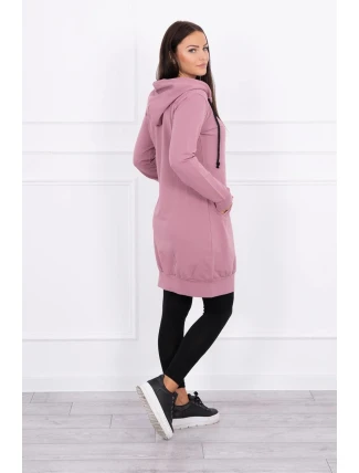 Mikina s kapucňou tmavo ružová