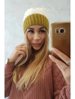 Fleecová čiapka Bibiana K264 kiwi+ecru