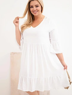 Dámske šaty nadmernej veľkosti z viskózy s lemovaním Azura White