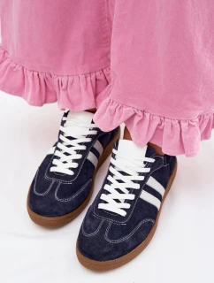 Zazoo N1068 Dámske semišové nízke tenisky Dark Blue