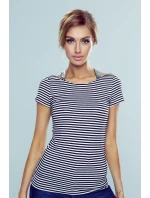 Meg pruhované tričko bielo-čierne - Eldar