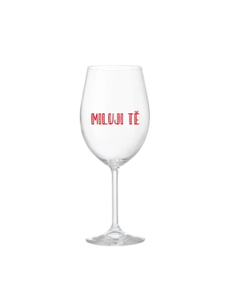MILUJI TĚ - čirá sklenice na víno 350 ml