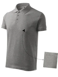 Bavlnená pánska polokošeľa tmavosivá