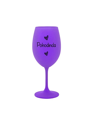 POHODINDA - fialový pohár na víno 350 ml
