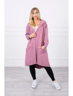 Tmavo ružová bunda oversize s kapucňou Tmavo ružová bunda oversize s kapucňou