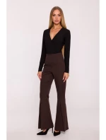 M874 Nohavice s rozšírenými nohavicami - hnedé