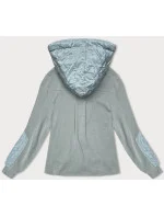 Dámska rebrovaná mikina v mätovej farbe (AMG-311) Dámska rebrovaná mikina v mätovej farbe (AMG-311)