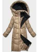 Dámska zimná bunda s kontrastnou podšívkou Glakate beige (LU-238152#)