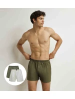 Pánske voľné boxerky 2 ks DIM COTTON STRETCH LOOSE BOXER 2x - DIM - sivé