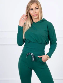 Široká rebrovaná sada zelená