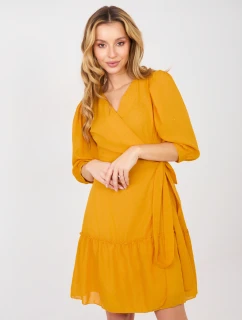 Šaty LK SK 508027.34P tmavo žltá