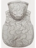 BH Forever Dámske krátke tričko bez rukávov s odnímateľnou kapucňou Light Beige (BH-2414BIG)