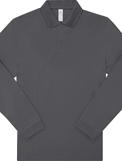 B&C My Polo 210 LSL Polo s dlhým rukávom z hrubej bavlny 01.U427 tmavošedá