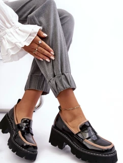 Skórzane Damskie Mokasyny D&A MR870-32 Czarne