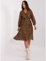 Šaty DHJ SK 10536N 3.31X hnedá Šaty DHJ SK 10536N 3.31X hnedá