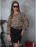 SAVANATOP dámska oversize blúzka s leopardím vzorom FashionStreet RY2711