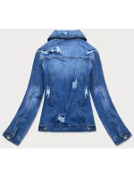 Svetlomodrá džínsová bunda s pretrhnutiami (D3362)