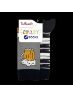 Veselé ponožky 2 páry CRAZY SOCKS 2x - BELLINDA - sivé
