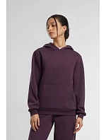 Build your Brand BY 289 Dámska mikina s kapucňou oversize „Fluffy“ 56.0289 čokoládovo hnedá