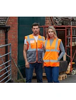 Yoko HVW 820 Hi-Vis sieťovaná bezpečnostná vesta 79.W820 hi vis oranžová/sivá Yoko HVW 820 Hi-Vis sieťovaná bezpečnostná vesta 79.W820 hi vis oranžová/sivá